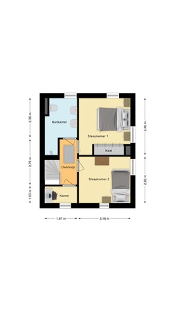 Zuideveldlaan 31, 4271 XC Dussen - Plattegrond Groot-Zuideveld 15 Dussen Verdieping.jpg