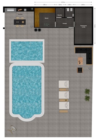 Wijksestraat 2, 4261 TT Wijk en Aalburg - Plattegrond Wijksestraat 2 Wijk en Aalburg Poolhouse.jpg