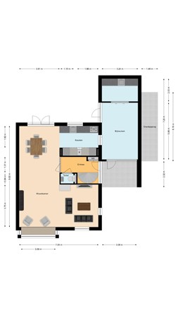 Sportlaan 44, 4251 GD Werkendam - Plattegrond Sportlaan 44 Werkendam Begane grond.jpg