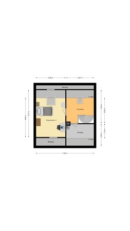 Sportlaan 44, 4251 GD Werkendam - Plattegrond Sportlaan 44 Werkendam Zolder.jpg