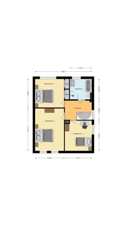Sportlaan 44, 4251 GD Werkendam - Plattegrond Sportlaan 44 Werkendam Verdieping.jpg
