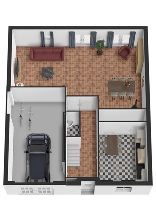 Dorpsstraat 5A, 5308 KC Aalst - Plattegrond 3D Dorpsstraat 5a Aalst Begane grond.jpg