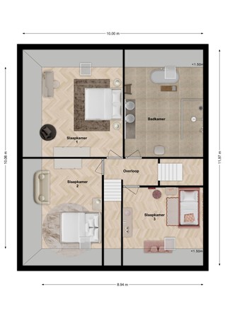 Dorpsstraat 5A, 5308 KC Aalst - Plattegrond Dorpsstraat 5a Aalst Verdieping optie.jpg