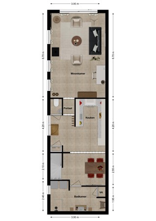 Kildijk 59, 4255 TC Nieuwendijk - Plattegrond Kildijk 59 Nieuwendijk NB Begane grond.jpg