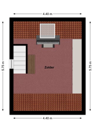 Kildijk 59, 4255 TC Nieuwendijk - Plattegrond Kildijk 59 Nieuwendijk NB Zolder.jpg