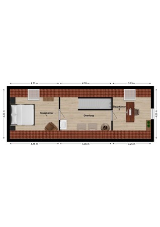 Hofflaan 15, 4281 PC Andel - Plattegrond Hofflaan 15 Andel Verdieping.jpg