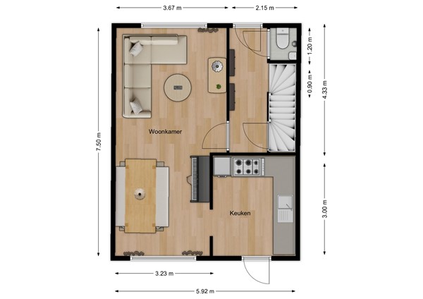 Klaproos 64, 4251 JG Werkendam - Plattegrond begane grond.jpg