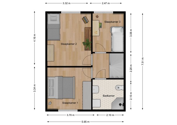 Klaproos 64, 4251 JG Werkendam - Plattegrond verdieping.jpg