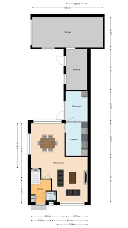 Raadhuisstraat 12B, 4266 EB Eethen - Plattegrond Raadhuisstraat 12b Eethen Begane grond.jpg