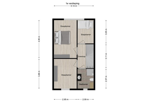 Korenmolen 13, 5146 AV Waalwijk - 2 - Plattegrond EV.jpg
