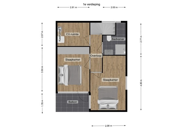 Villa Waterviolier 16, 5146 AM Waalwijk - 2 - Plattegrond EV.jpg