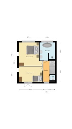 St. Elisabethstraat 43, 4273 EH Hank - Plattegrond Sint Elisabethstraat 43 Hank Verdieping.jpg