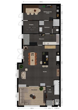 Beukenkampstraat 2, 4251 BJ Werkendam - Plattegrond Beukenkampstraat 2 Werkendam Begane grond.jpg