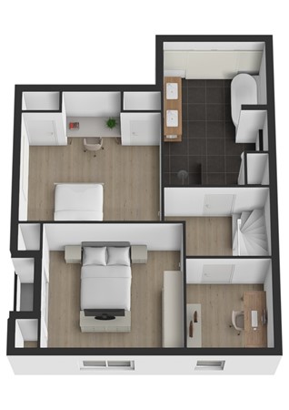 Beukenkampstraat 2, 4251 BJ Werkendam - Plattegrond 3D Beukenkampstraat 2 Werkendam Verdieping.jpg
