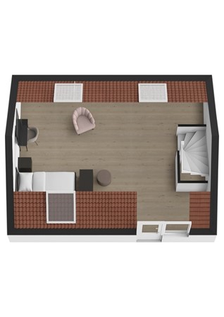 Beukenkampstraat 2, 4251 BJ Werkendam - Plattegrond 3D Beukenkampstraat 2 Werkendam Zolder ll.jpg
