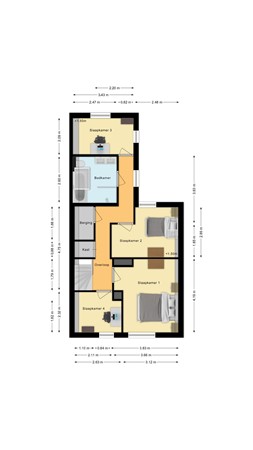 Transvaal 34, 4254 BC Sleeuwijk - Plattegrond Transvaal 34 Sleeuwijk Verdieping.jpg