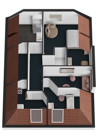 Kerkstraat 9, 4286 BA Almkerk - Plattegrond 3D Kerkstraat 9 Almkerk 2e verdieping.jpg