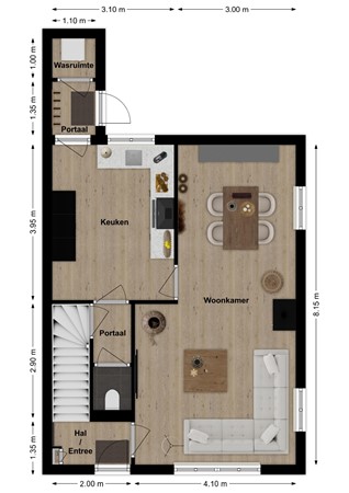 Wilhelminasluis 9, 4281 TW Andel - Plattegrond Wilhelminasluis 9 Andel Begane grond.jpg