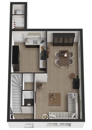 Wilhelminasluis 9, 4281 TW Andel - Plattegrond 3D Wilhelminasluis 9 Andel Begane grond.jpg