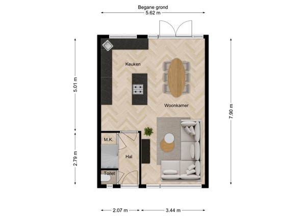 Ranonkelstraat 12, 5143 CN Waalwijk - 1 - Plattegrond BG.jpg