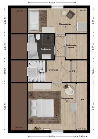 Broeksehof 17, 4269 VK Babyloniënbroek - Plattegrond Broeksehof 17 Babylonienbroek Verdieping.jpg