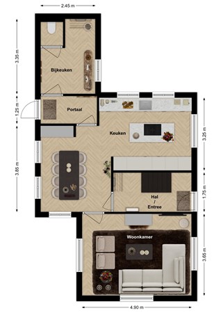 Eindsestraat 27, 4267 GX Drongelen - Plattegrond Eindesestraat 27 Drongelen Begane grond.jpg
