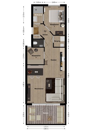 De Riethof 13, 4283 RA Giessen - Plattegrond De Riethof 13 Giessen.jpg
