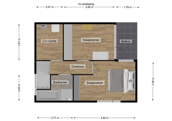 Villa Waterviolier 28, 5146 AM Waalwijk - 2 - Plattegrond EV.jpg