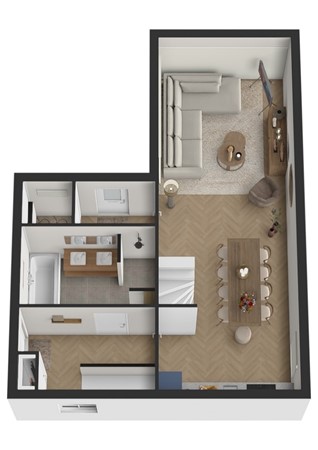 Veense Put 109, 4264 AL Veen - Plattegrond 3D Veense Put 109 Veen Begane grond.jpg
