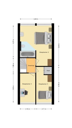 Borredreef 22, 5251 AE Vlijmen - Plattegrond Borredreef 22 Vlijmen Zolder.jpg