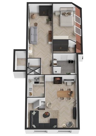 Hoogstraat 60, 4251 CN Werkendam - Plattegrond 3D Hoogstraat 60 Werkendam.jpg