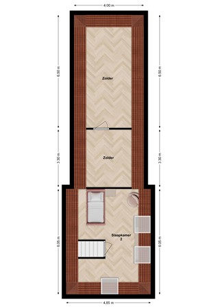 Hoogstraat 60, 4251 CN Werkendam - Plattegrond Hoogstraat 60 Werkendam Verdieping.jpg