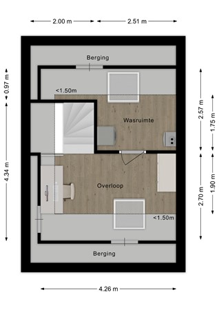Kerkverreweide 6A, 4261 LM Wijk en Aalburg - Plattegrond Kekrverreweide 6a Wijk en Aalburg Zolder.jpg