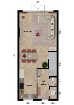 Stoomveer 15, 4251 RS Werkendam - Plattegrond Stoomveer 15 Werkendam Begane grond.jpg