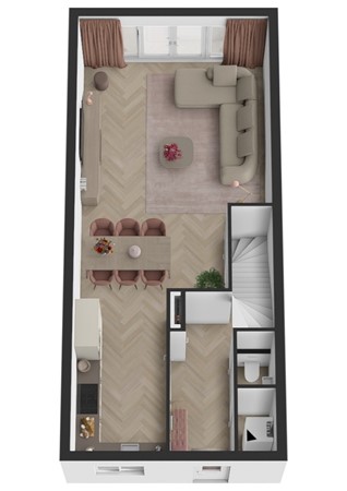 Stoomveer 15, 4251 RS Werkendam - Plattegrond 3D Stoomveer 15 Werkendam.jpg