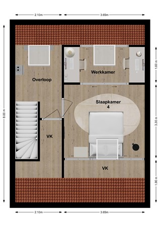 Wethouder Kuijpersstraat 11, 4285 XL Woudrichem - Plattegrond Wethouder Kuijperstraat 11 Woudrichem Zolder.jpg