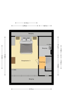 Beneluxlaan 8, 5251 LE Vlijmen - Plattegrond Beneluxlaan 8 Vlijmen Zolder.jpg