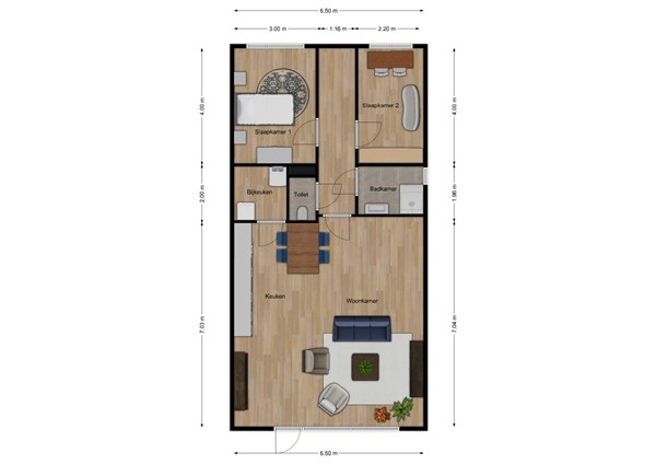 Verzetsplein 51, 4264 VC Veen - Plattegrond appartement.jpg
