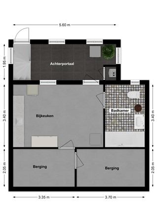 Kildijk 76, 4255 TD Nieuwendijk - Plattegrond Kildijk 76 Nieuwendijk NB Souterrain.jpg