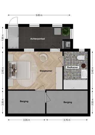 Kildijk 76, 4255 TD Nieuwendijk - Plattegrond Kildijk 76 Nieuwendijk NB Souterrain optie.jpg