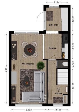 Van Heldenstraat 76, 4251 BT Werkendam - Plattegrond Van Heldenstraat 76 Werkendam Begane grond.jpg
