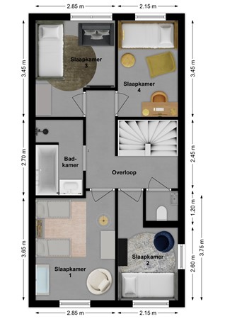 Jan Van Arkelstraat 33, 4254 CW Sleeuwijk - Plattegrond Jan van Arkelstraat 33 Sleeuwijk Verdieping l.jpg