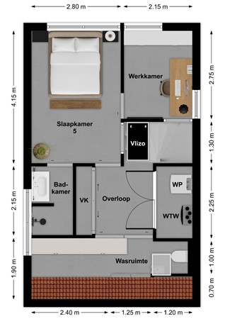 Jan Van Arkelstraat 33, 4254 CW Sleeuwijk - Plattegrond Jan van Arkelstraat 33 Sleeuwijk Verdieping ll.jpg