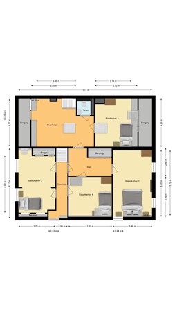 Maasdijk 369, 4264 AP Veen - Plattegrond Maasdijk 369 Veen Verdieping.jpg