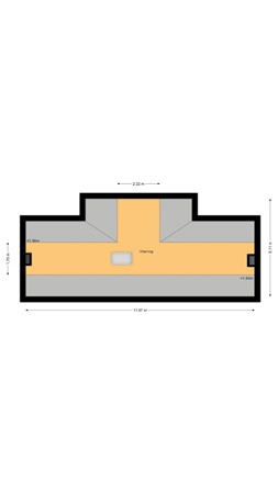 Maasdijk 369, 4264 AP Veen - Plattegrond Maasdijk 369 Veen Zolder.jpg