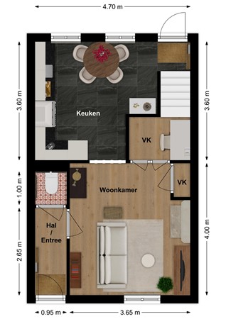 Spieringstraat 4, 4285 AP Woudrichem - Plattegrond Spieringstraat 4 Woudrichem Begane grond.jpg