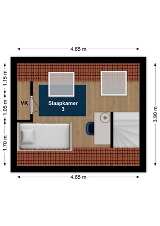 Spieringstraat 4, 4285 AP Woudrichem - Plattegrond Spieringstraat 4 Woudrichem Zolder.jpg