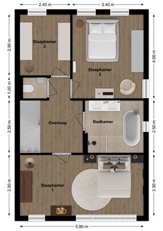De Klompenmaker 23, 4284 VZ Rijswijk (Nb) - Plattegrond De Klompenmaker 23 Rijswijk NB Verdieping.jpg