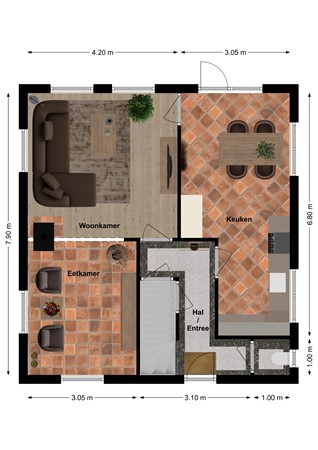 Witboomstraat 66, 4264 RX Veen - Plattegrond Witboomstraat 66 Veen Begane grond.jpg