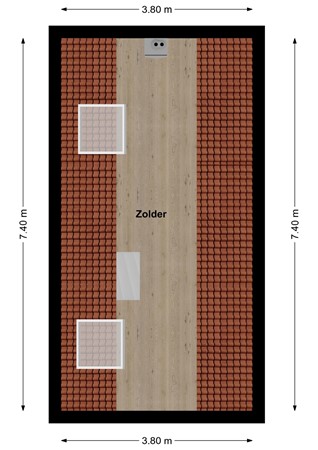 Witboomstraat 66, 4264 RX Veen - Plattegrond Witboomstraat 66 Veen Zolder.jpg